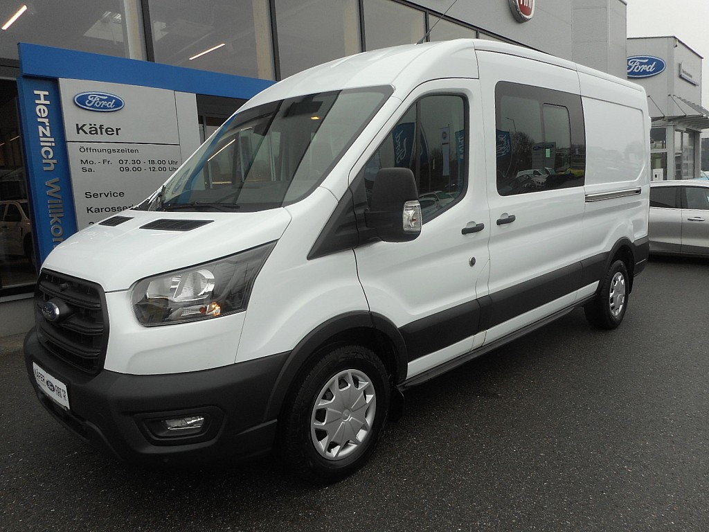 Ford Transit DoKab Kastenwagen L3H2 TREND 2.0EBLUE 350 Netto € 31.580,-*Doppelschiebetür - 6 Sitzer *